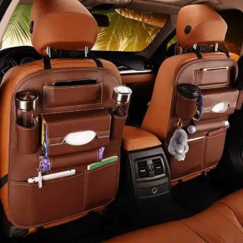 Car supplies storage box car storage bag box car seat storage leather storage bag box Park it