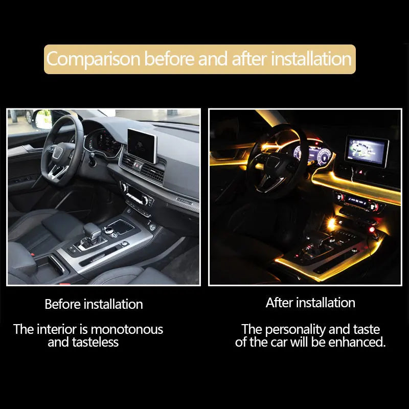 Car Fiber Optic Ambient Light Modified Car Interior Cool Light APP Rhythm Light Park it
