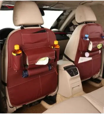 Car supplies storage box car storage bag box car seat storage leather storage bag box Park it