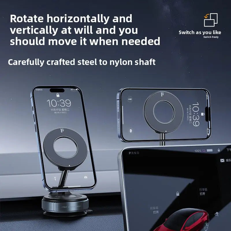 Vacuum epoxy resin adsorption magnetic car mobile phone stand Park it