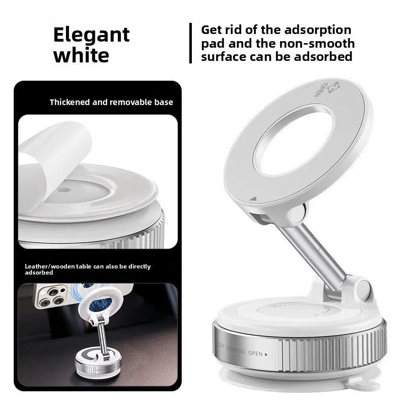 Vacuum epoxy resin adsorption magnetic car mobile phone stand Park it