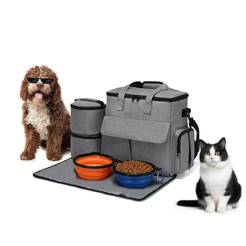 Dog Travel Bag Kit Pet Bag Out Travel Convenient Large-capacity Backpack Outdoor Travel Traveling Storage Bag Mat Park it