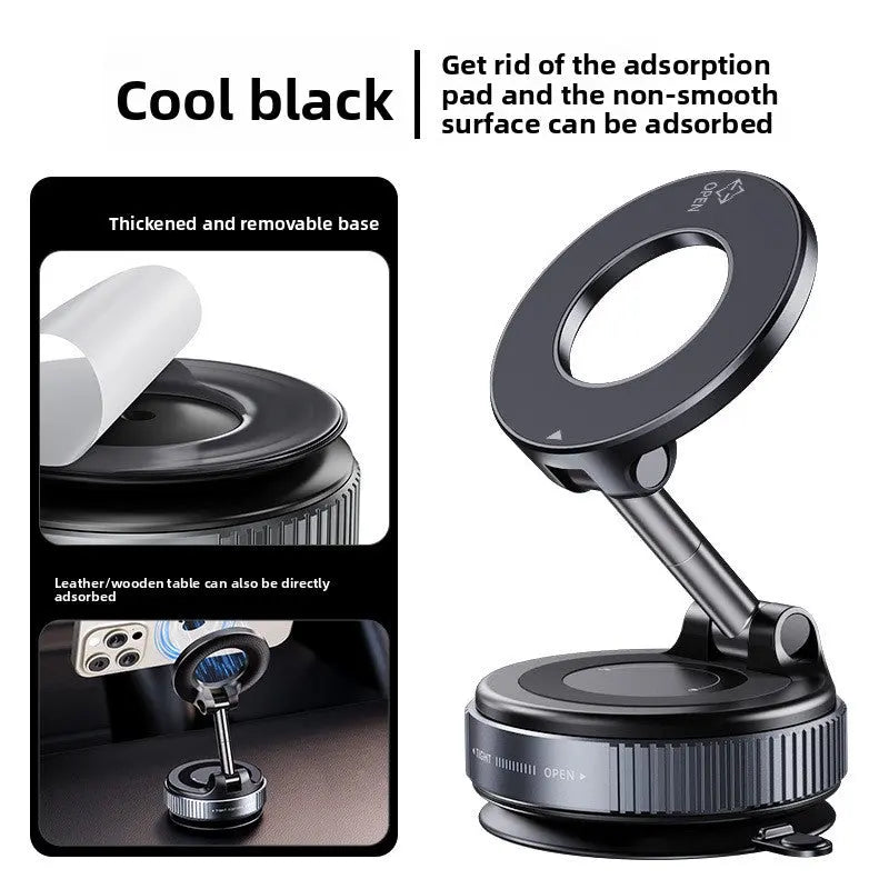 Vacuum epoxy resin adsorption magnetic car mobile phone stand Park it