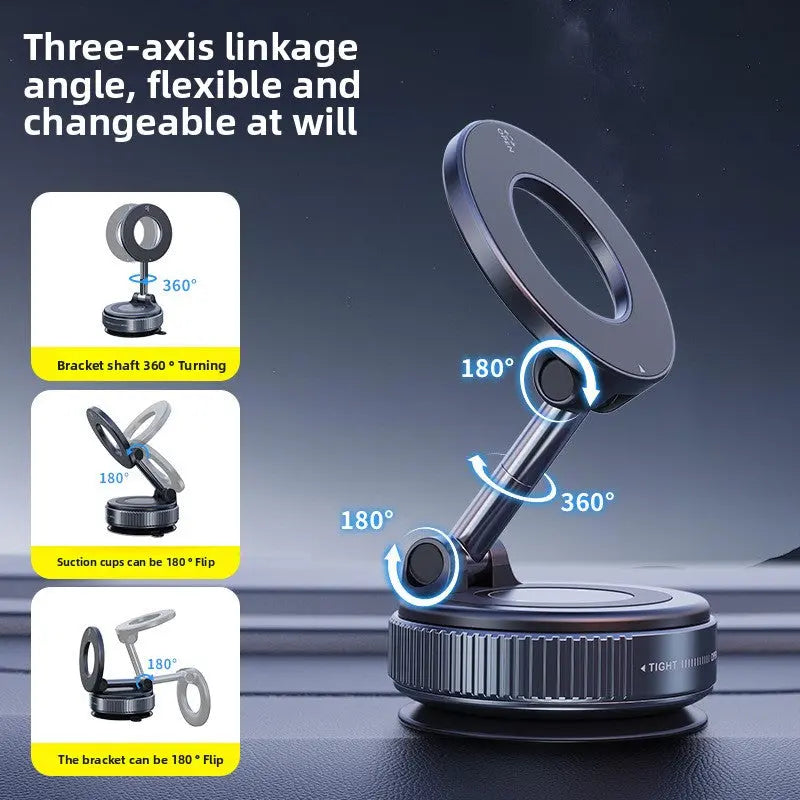 Vacuum epoxy resin adsorption magnetic car mobile phone stand Park it